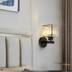 Lámpara de Pared de Cristal | Aplique Moderno de Vidrio y Hierro