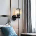 Lámpara de Pared de Cristal | Aplique Moderno de Vidrio y Hierro