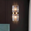 Lámpara de Pared de Cristal Acero Inoxidable