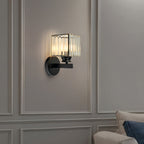 Lámpara de Pared de Cristal | Aplique Moderno de Vidrio y Hierro