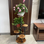Verdura | Soporte redondo para plantas de 6 niveles | De madera
