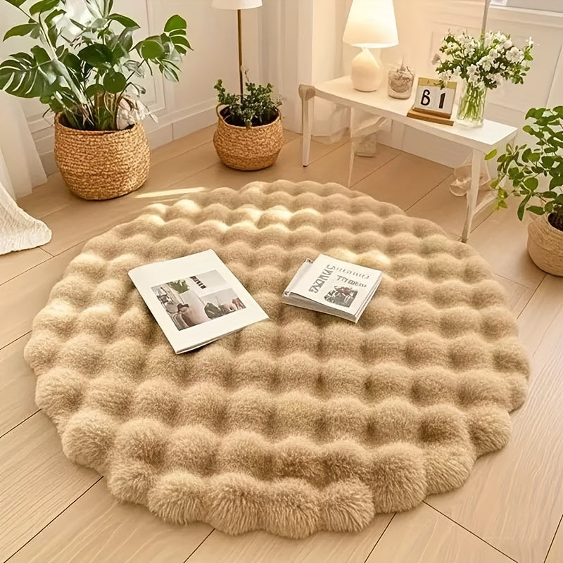 Alfombra Redonda de Burbujas Cloud Comfort | Alfombra Circular Suave y Esponjosa