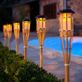 Luces de Llama de Bambú Solares (Pack 2)