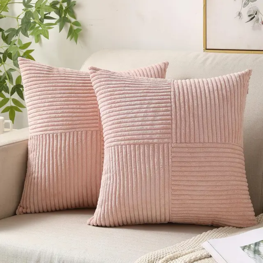 Fundas de Cojín de Pana | Fundas de Almohada de Lujo a Rayas