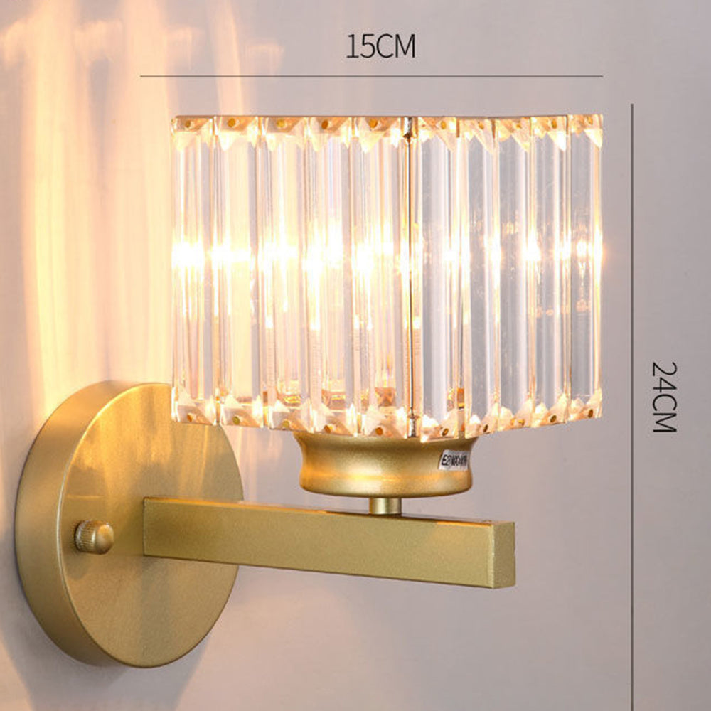 Lámpara de Pared de Cristal | Aplique Moderno de Vidrio y Hierro