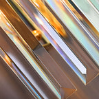 Lámpara de Pared de Cristal Acero Inoxidable