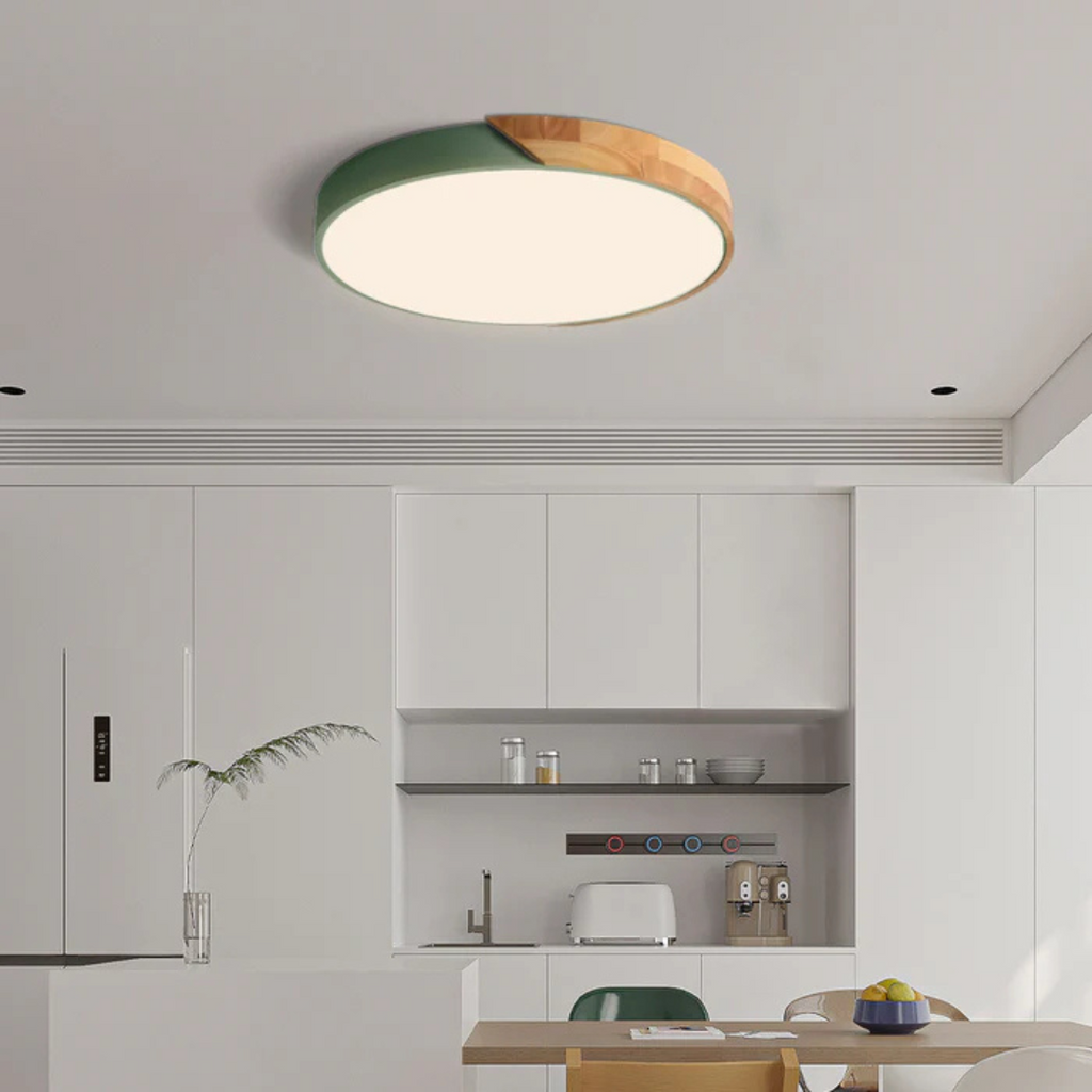 Lámpara de Techo LED Nórdica de Madera