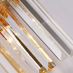 Lámpara de Pared de Cristal Acero Inoxidable