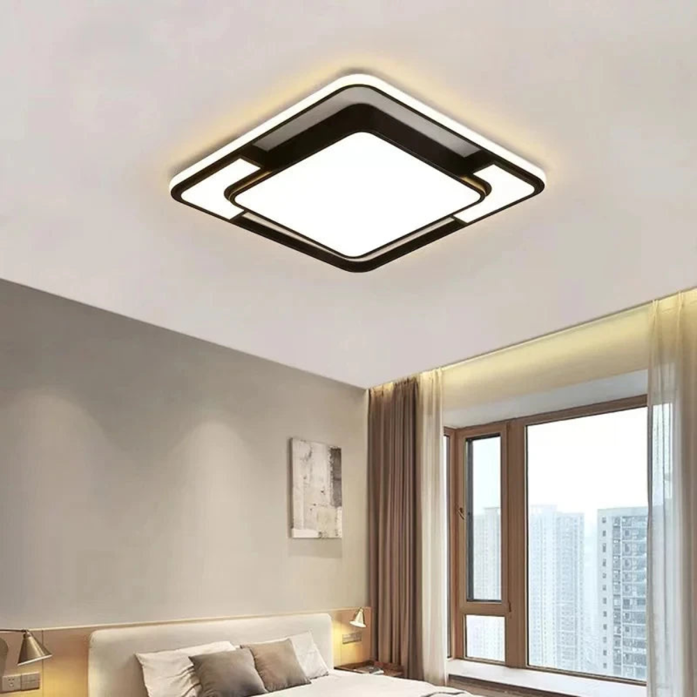 Lámpara de techo LED con control remoto | Diseño geométrico moderno