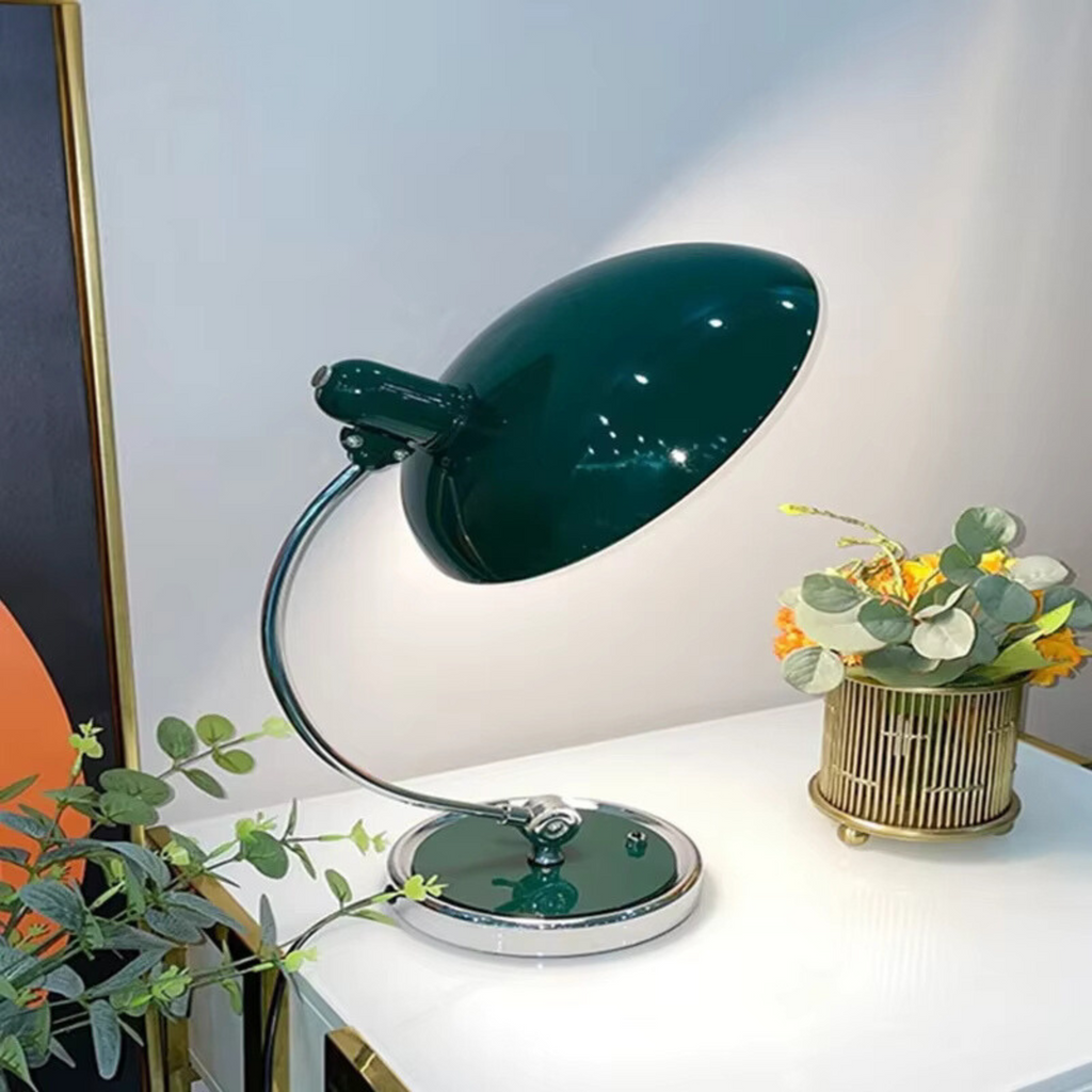 Lámpara de Mesa ScandiArc Curva Estilo Bauhaus