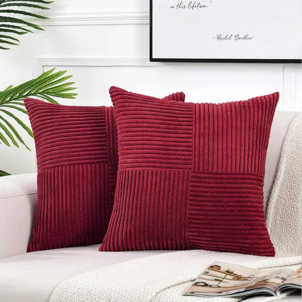 Fundas de Cojín de Pana | Fundas de Almohada de Lujo a Rayas