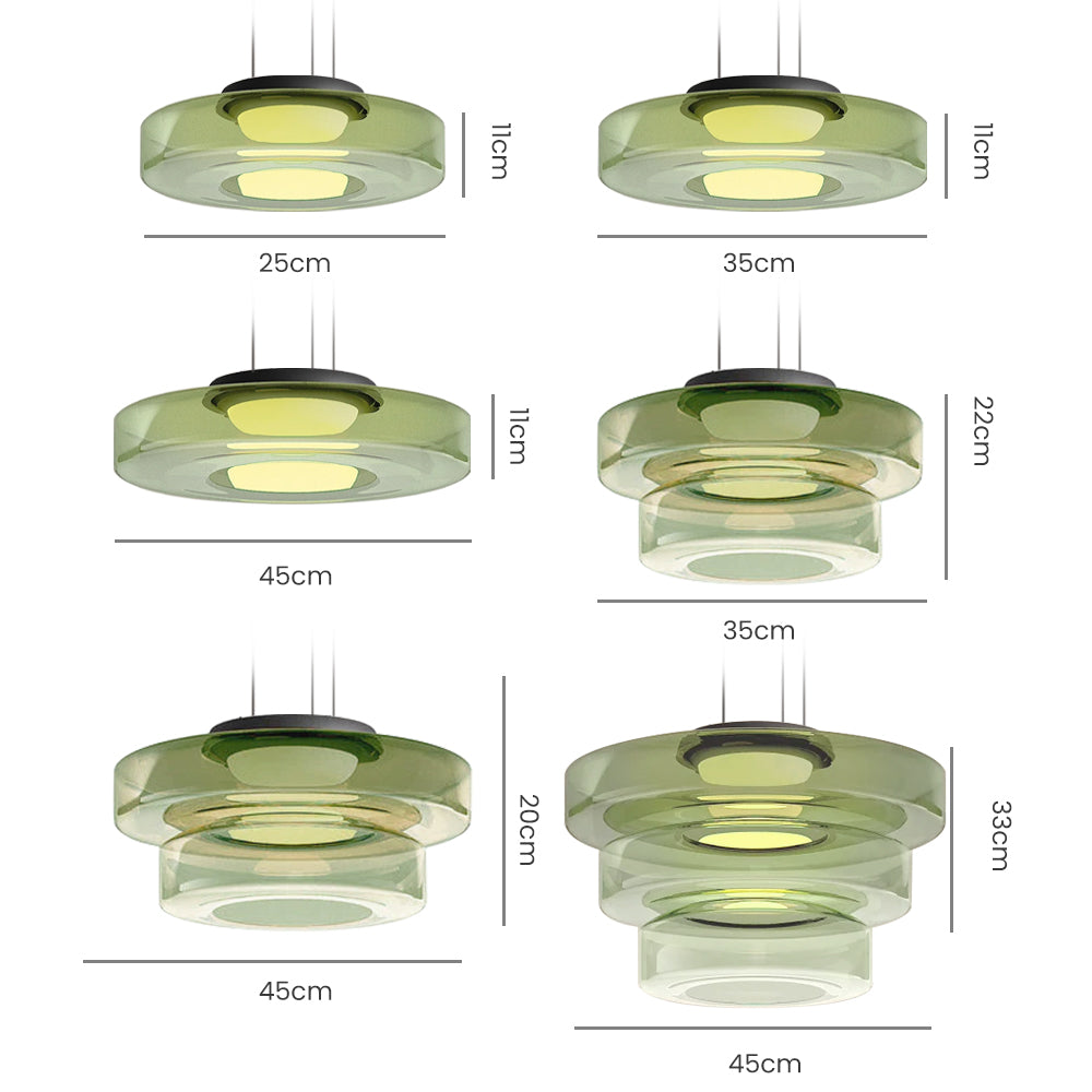 Lámpara colgante de vidrio | Luz colgante estilo Bauhaus