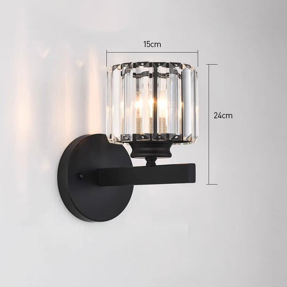 Lámpara de Pared de Cristal | Aplique Moderno de Vidrio y Hierro