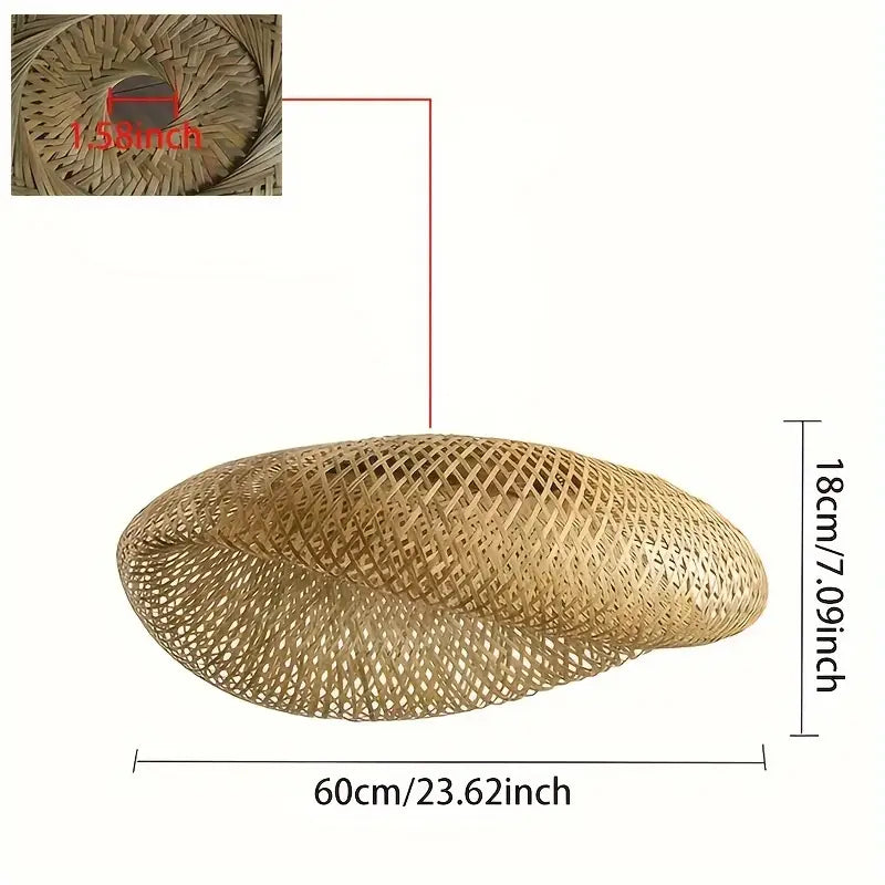 BambooBoho | Pantalla colgante bohemia de ratán tejida a mano