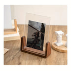 Marco para fotos de acrílico y madera en forma de U | Exhibidor moderno y minimalista
