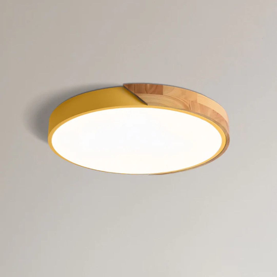 Lámpara de Techo LED Nórdica de Madera