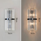 Lámpara de Pared de Cristal Acero Inoxidable