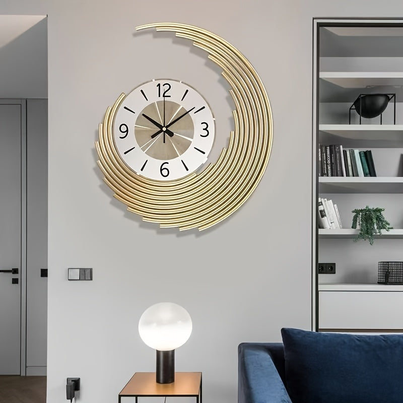 Reloj de Pared Moderno 3D de Metal | Reloj Decorativo con Movimiento de Cuarzo Silencioso
