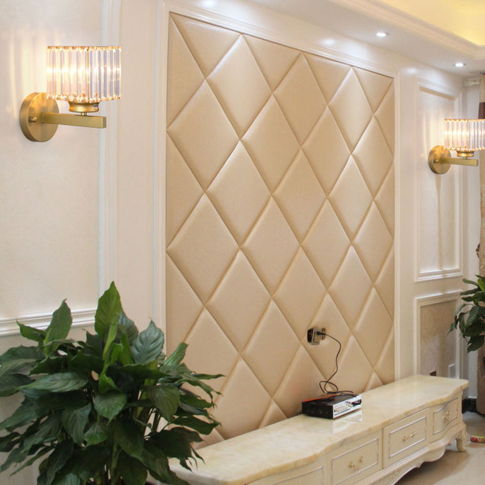 Lámpara de Pared de Cristal | Aplique Moderno de Vidrio y Hierro