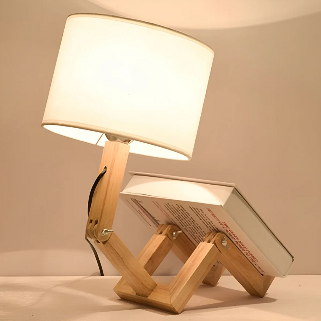 Lámpara de mesa Rilna | Luz de diseño flexible en madera