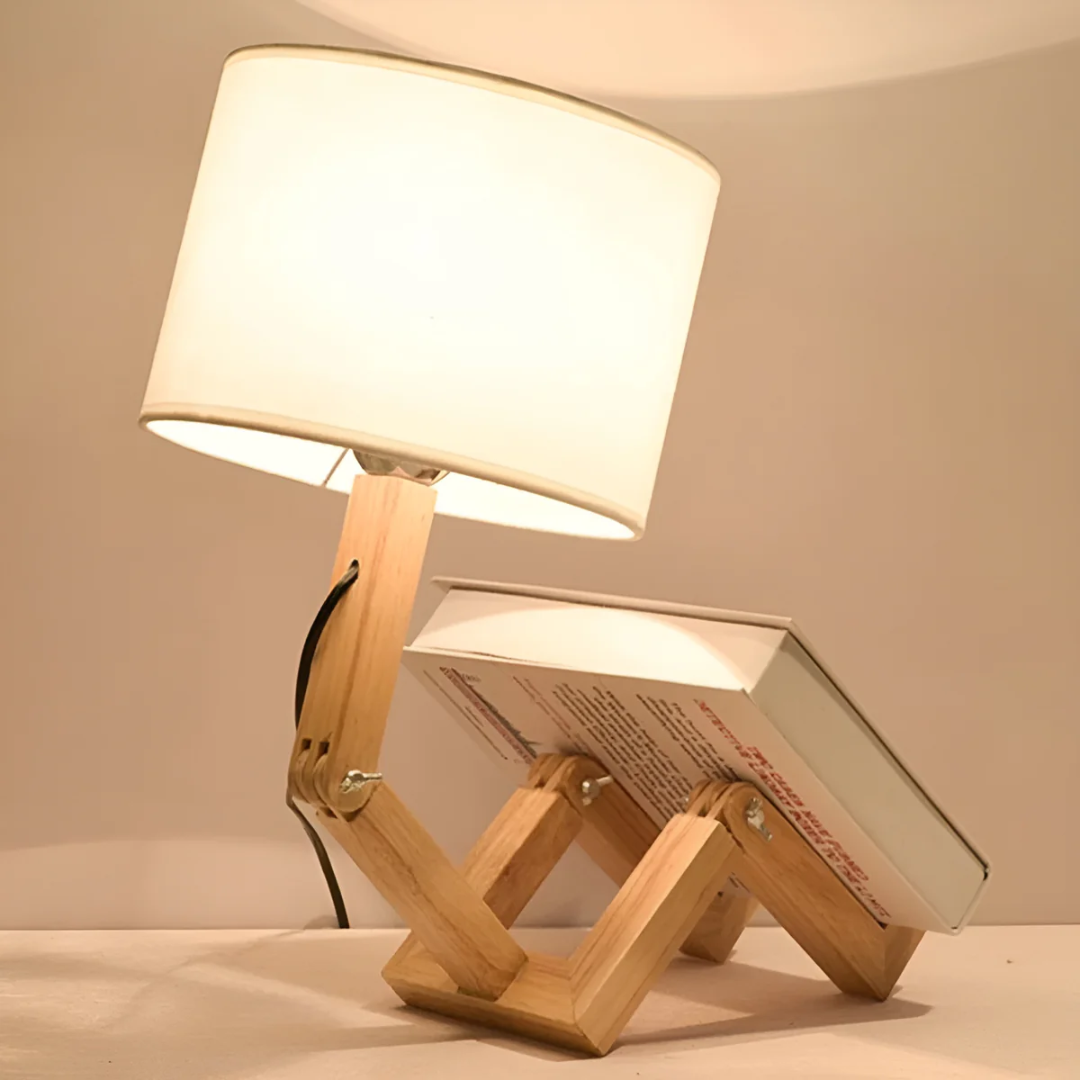 Lámpara de mesa Rilna | Luz de diseño flexible en madera
