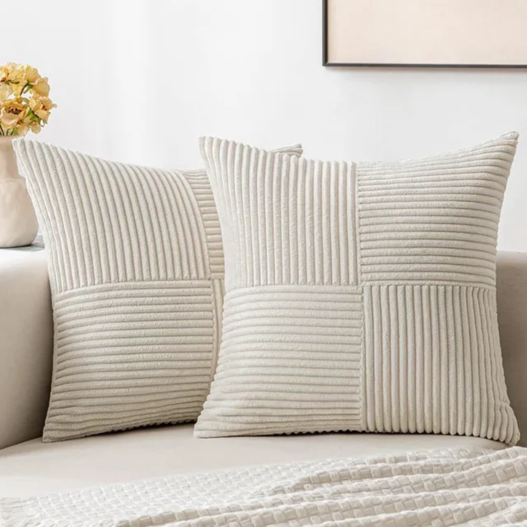 Fundas de Cojín de Pana | Fundas de Almohada de Lujo a Rayas