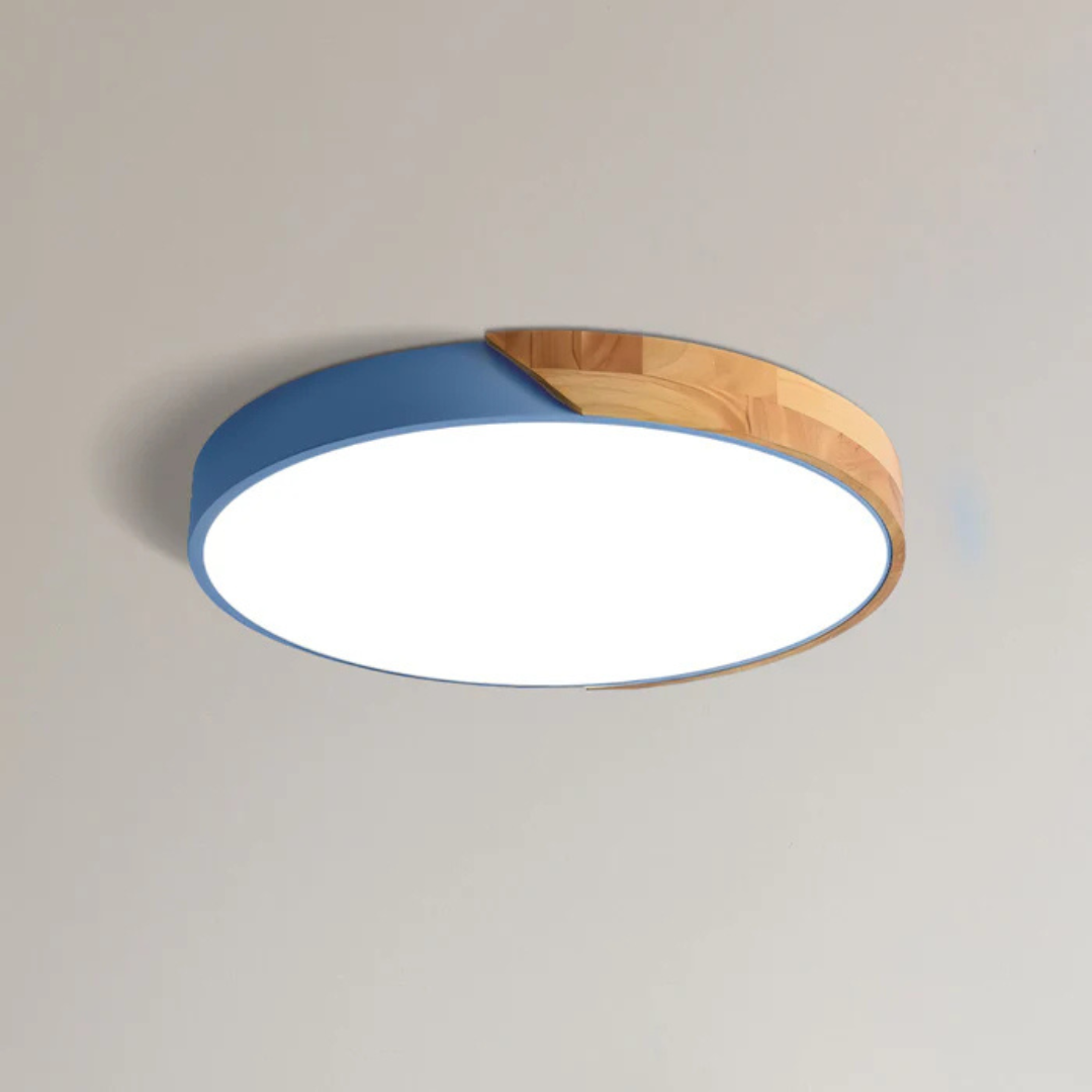 Lámpara de Techo LED Nórdica de Madera