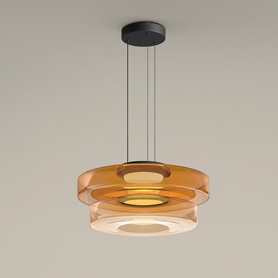 Lámpara colgante de vidrio | Luz colgante estilo Bauhaus