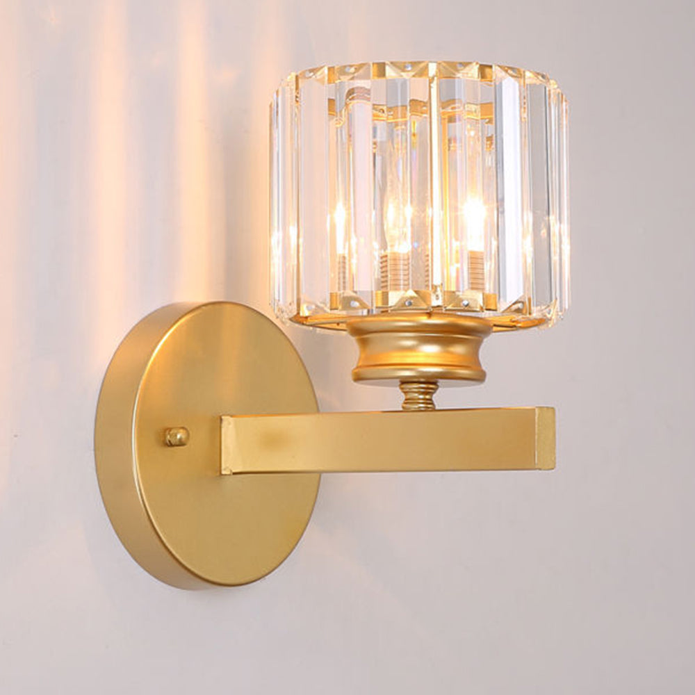 Lámpara de Pared de Cristal | Aplique Moderno de Vidrio y Hierro
