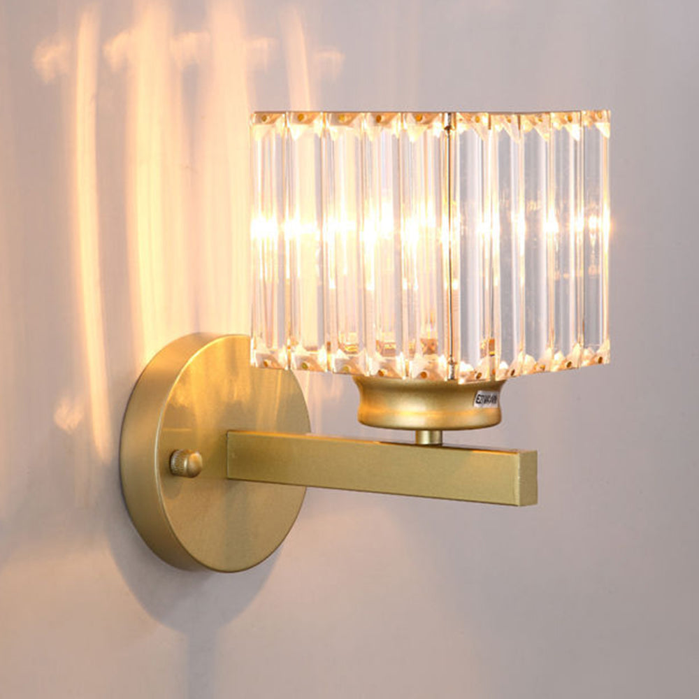 Lámpara de Pared de Cristal | Aplique Moderno de Vidrio y Hierro