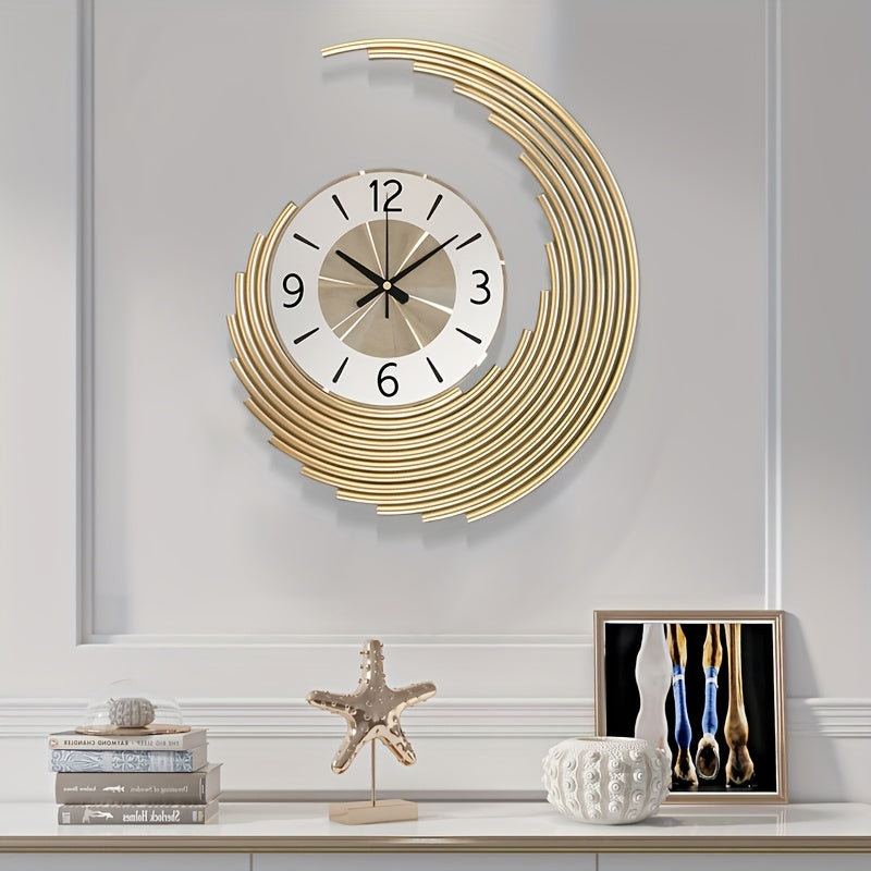 Reloj de Pared Moderno 3D de Metal | Reloj Decorativo con Movimiento de Cuarzo Silencioso