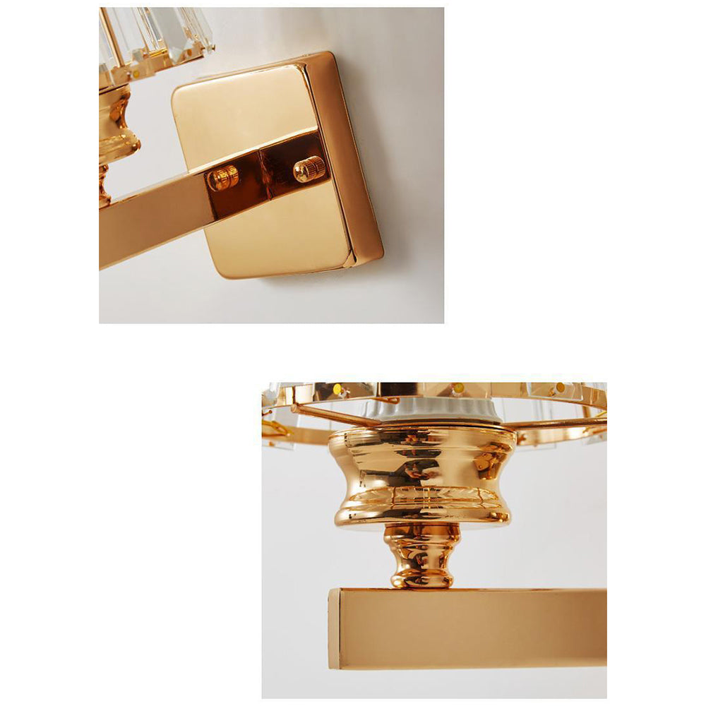 Lámpara de Pared de Cristal | Aplique Moderno de Vidrio y Hierro