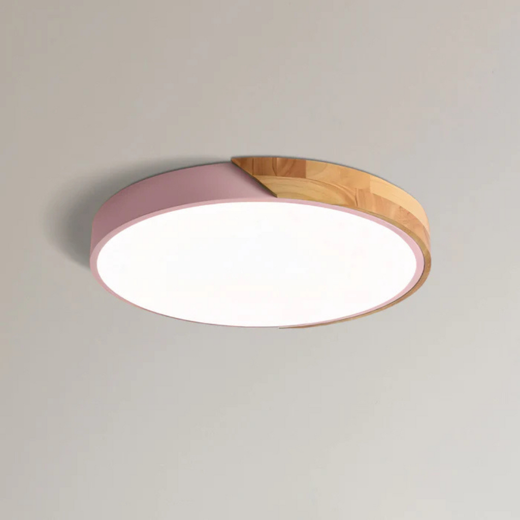Lámpara de Techo LED Nórdica de Madera