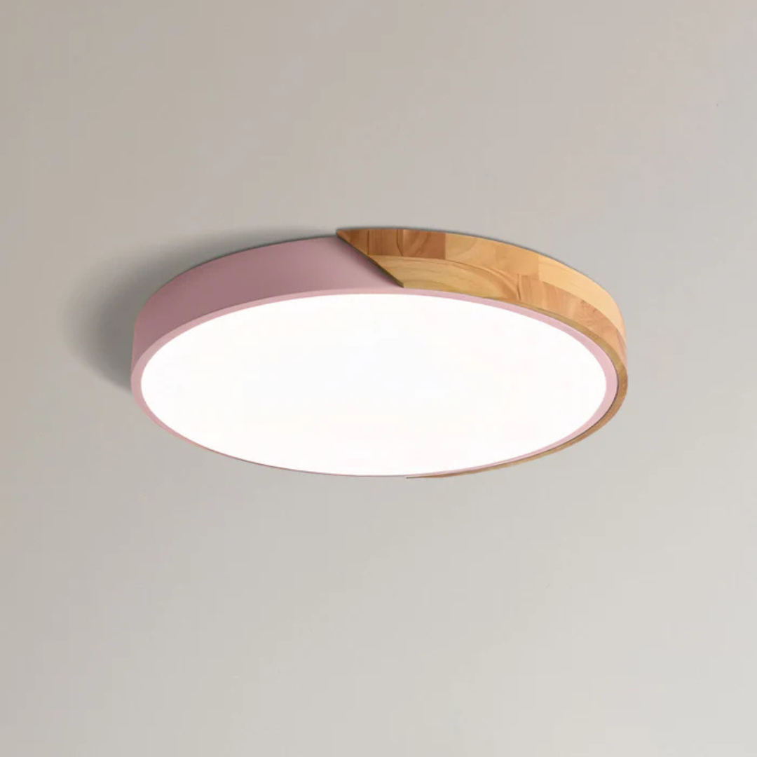 Lámpara de Techo LED Nórdica de Madera