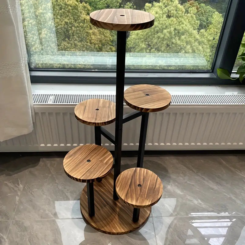 Verdura | Soporte redondo para plantas de 6 niveles | De madera