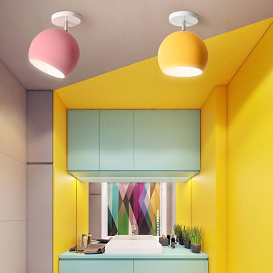 Lámpara de Techo Macaron Nórdica | Lámpara Redonda Moderna de Aluminio