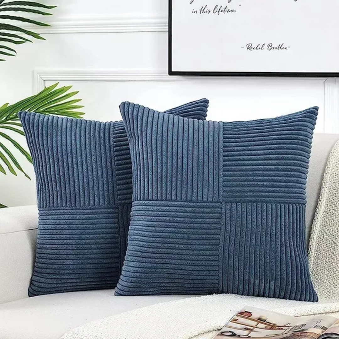 Fundas de Cojín de Pana | Fundas de Almohada de Lujo a Rayas