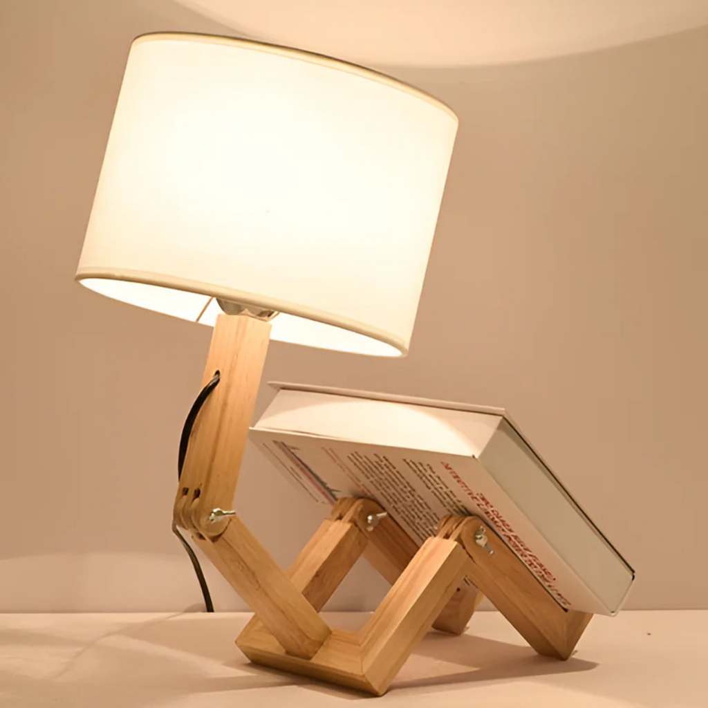 Lámpara de mesa Rilna | Luz de diseño flexible en madera