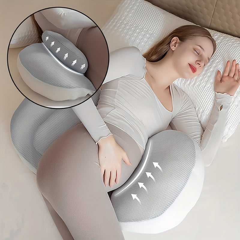 Almohada Ajustable para Embarazo | Soporte Ergonómico para Maternidad para Dormir de Lado y Boca Abajo