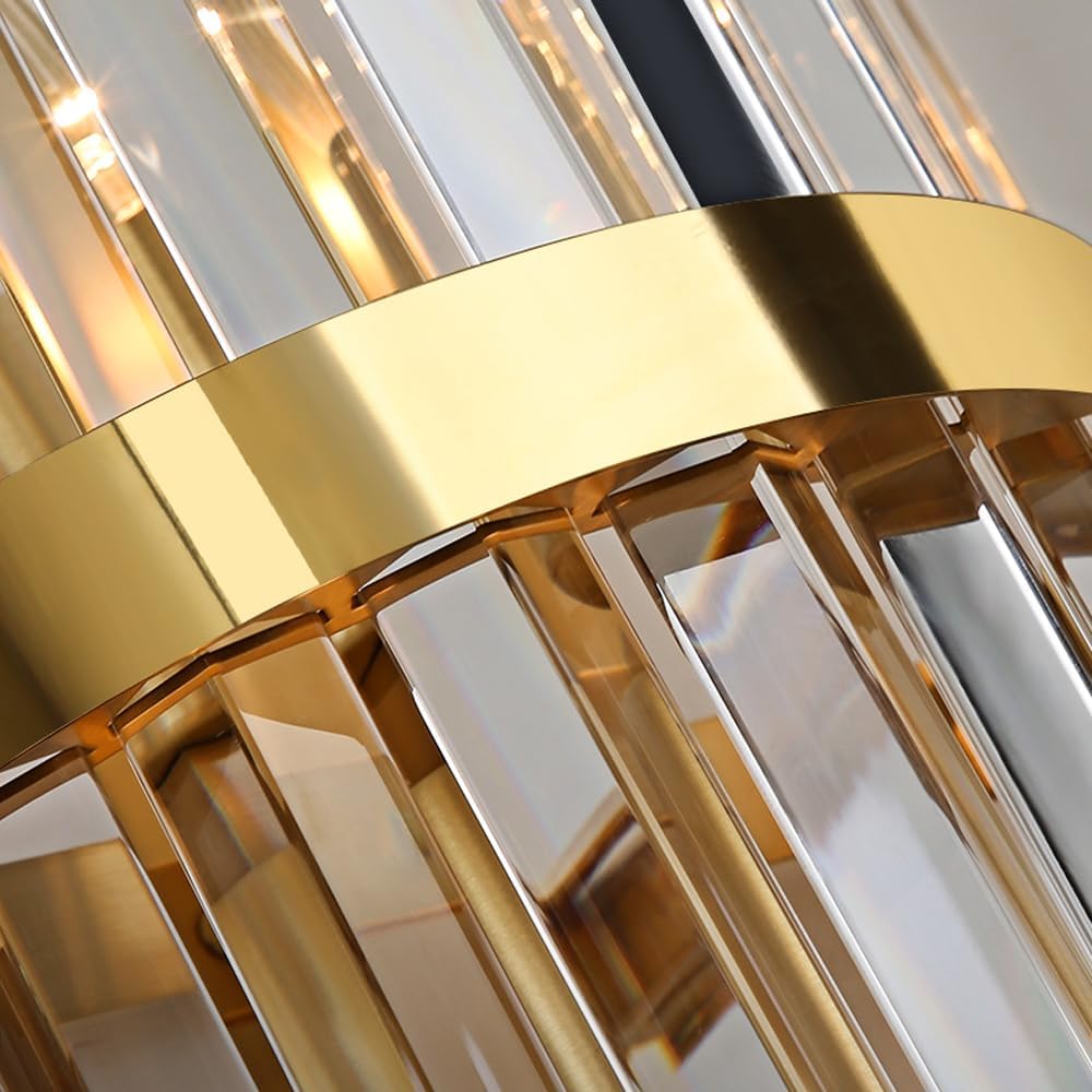 Lámpara de Pared de Cristal Acero Inoxidable