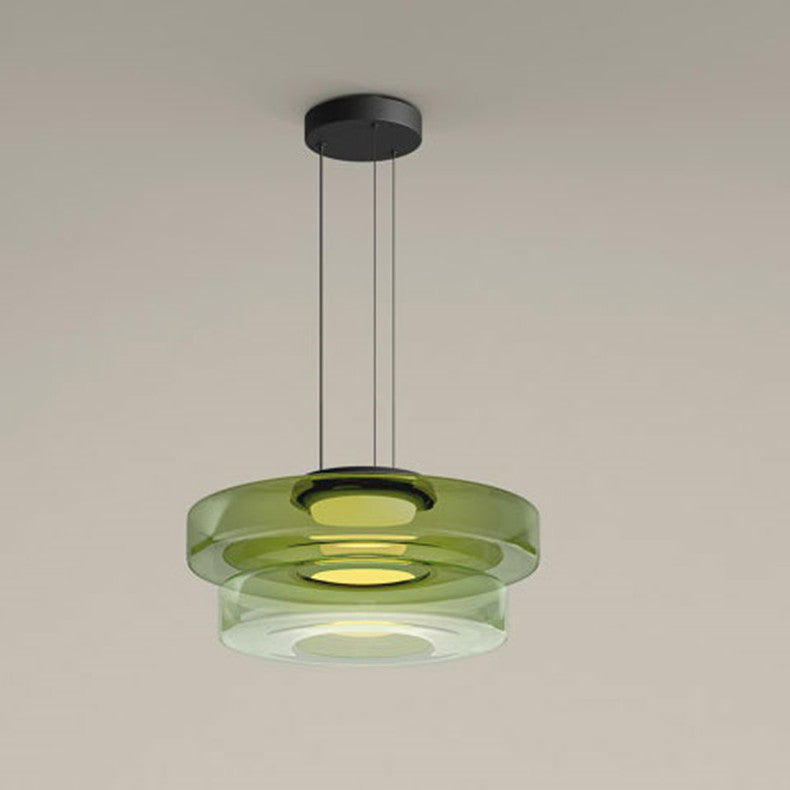 Lámpara colgante de vidrio | Luz colgante estilo Bauhaus