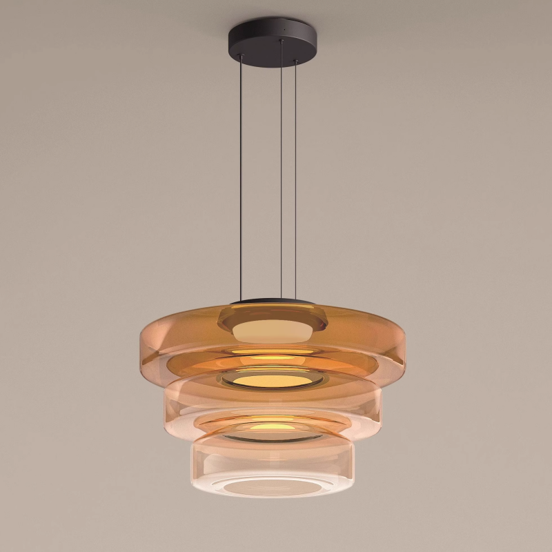 Lámpara colgante de vidrio | Luz colgante estilo Bauhaus