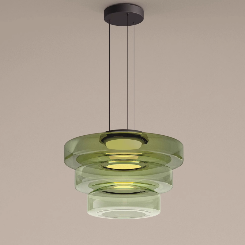 Lámpara colgante de vidrio | Luz colgante estilo Bauhaus