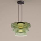 Lámpara colgante de vidrio | Luz colgante estilo Bauhaus