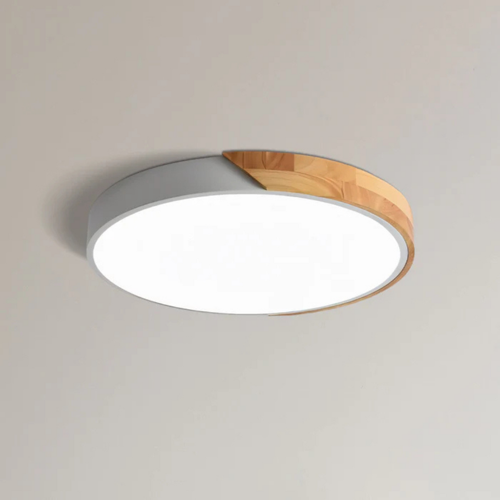 Lámpara de Techo LED Nórdica de Madera