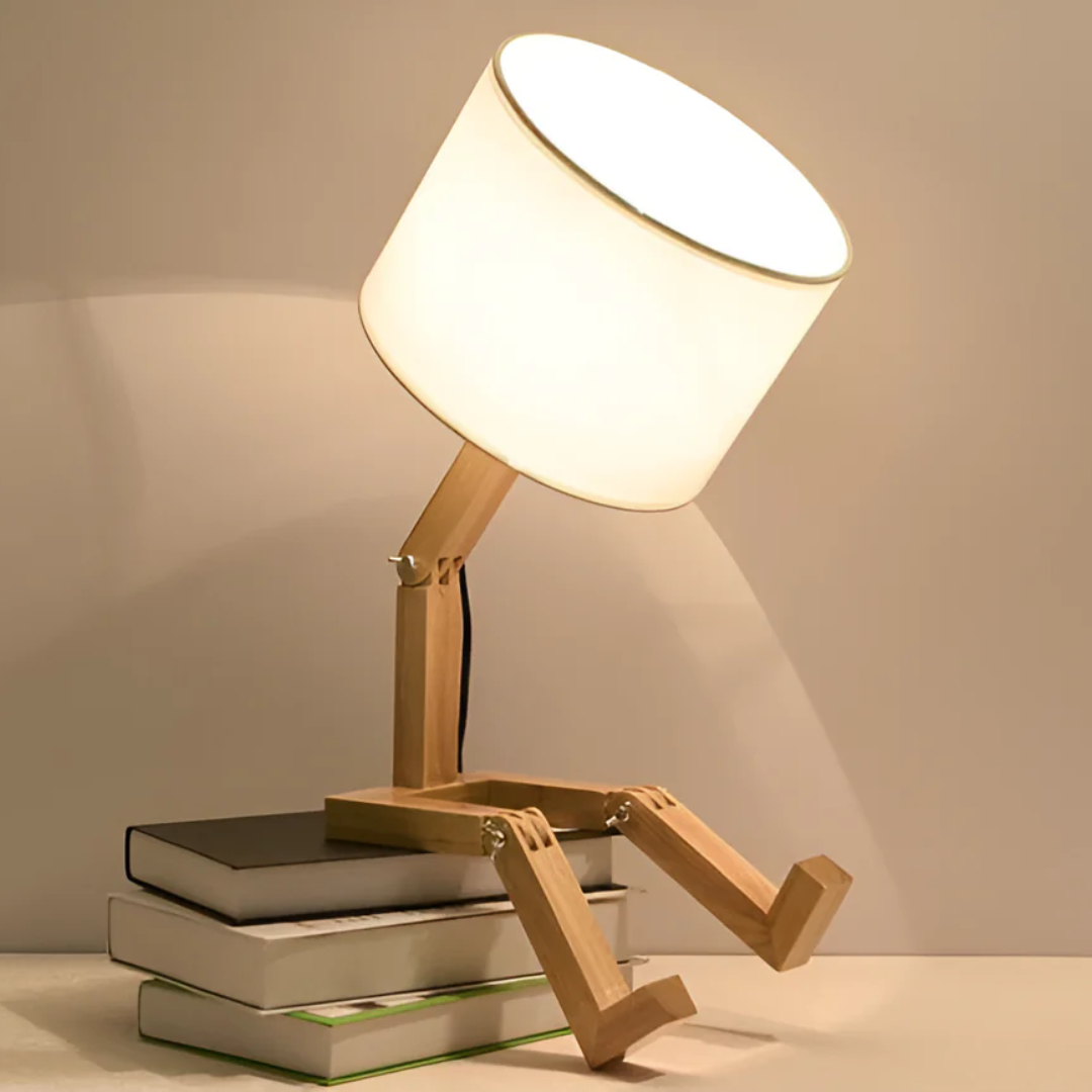 Lámpara de mesa Rilna | Luz de diseño flexible en madera