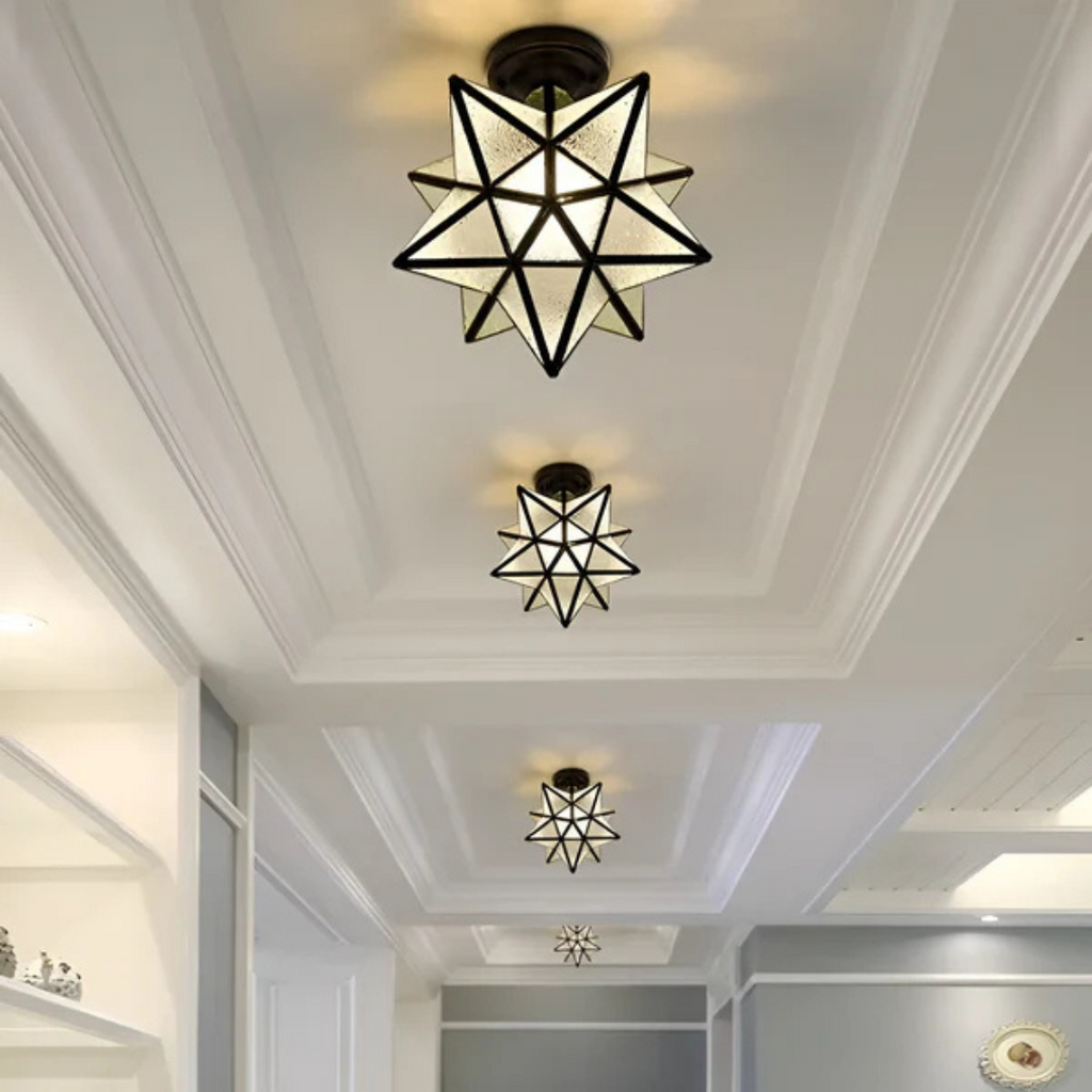 Lámpara de Techo LED Xelio | Elegante Luz Estrella Geométrica