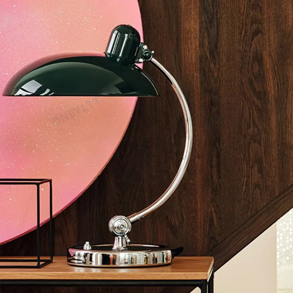 Lámpara de Mesa ScandiArc Curva Estilo Bauhaus