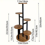 Verdura | Soporte redondo para plantas de 6 niveles | De madera