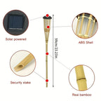 Luces de Llama de Bambú Solares (Pack 2)